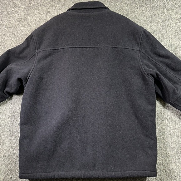 Abercrombie & Fitch Sherpa Lined Peacoat Large Navy Blue Wool Preppy Vintage 90s - Picture 5 of 15